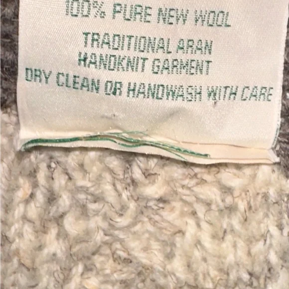 Vintage Blarney Woolen Mills Chunky Wool Patchwork Cardigan Sweater Size: XL - Picture 9 of 13